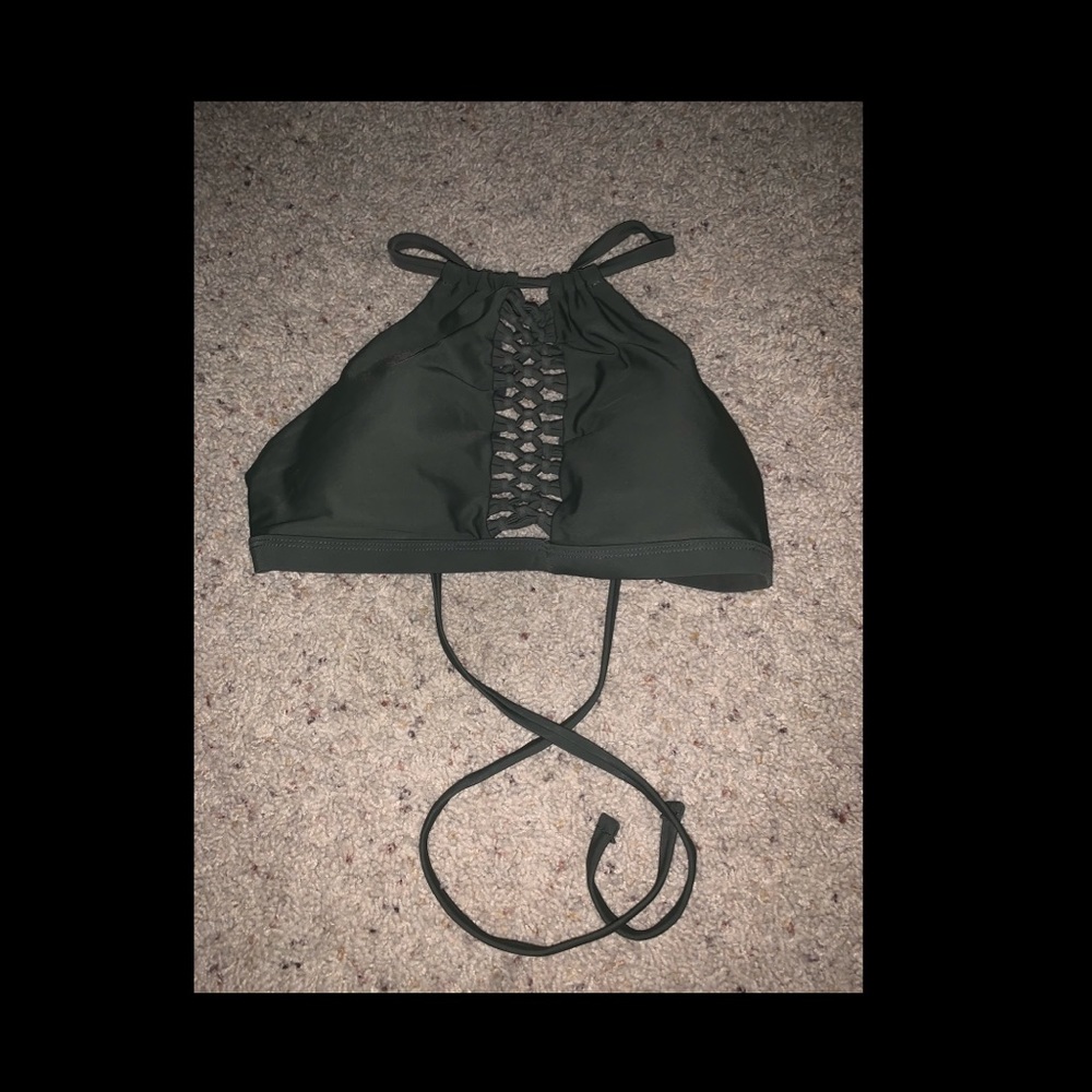 Army Green Swim Top